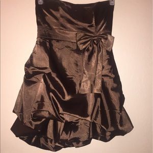 Only worn once brown mini formal dress