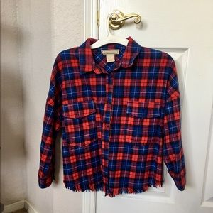 Plaid flannel top