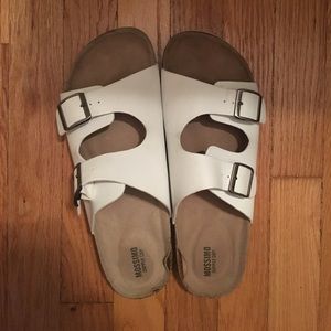 White imitation birkenstocks