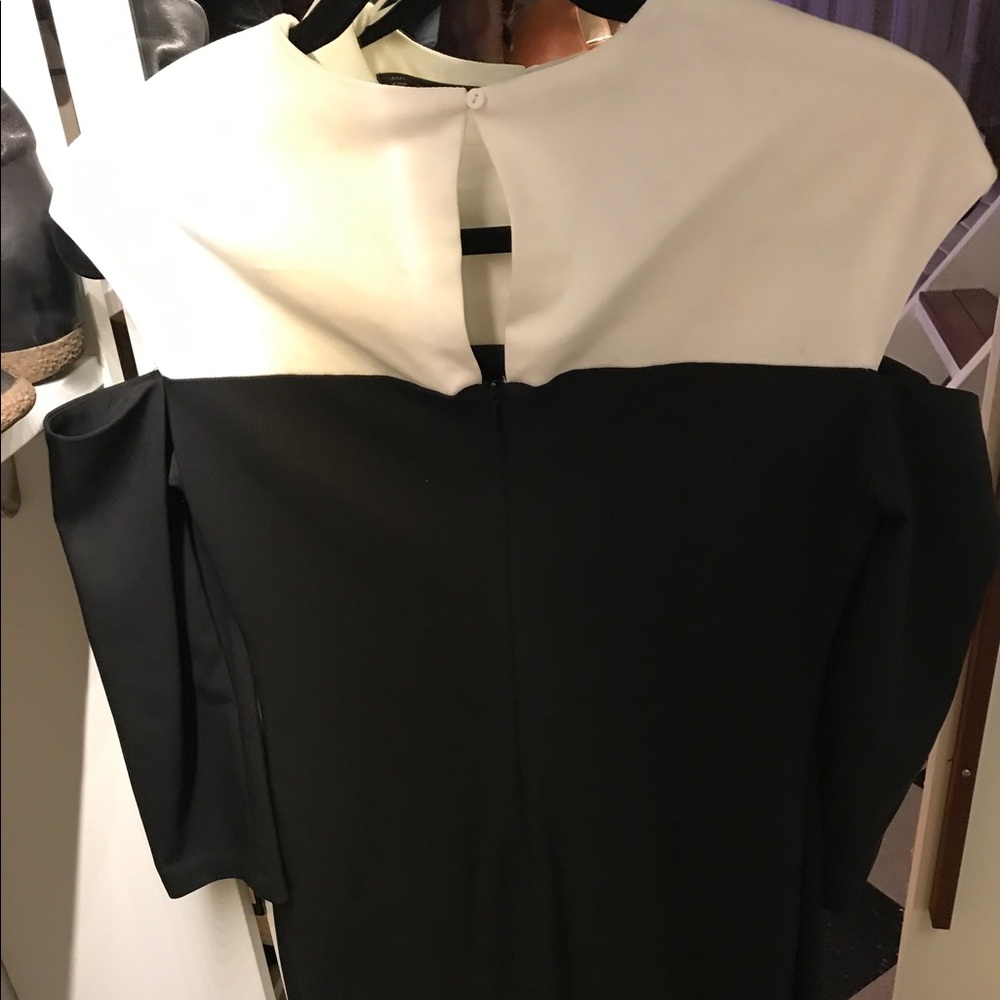 *Sold* Zara cold shoulder white/black dress. NWOT - Picture 7 of 7