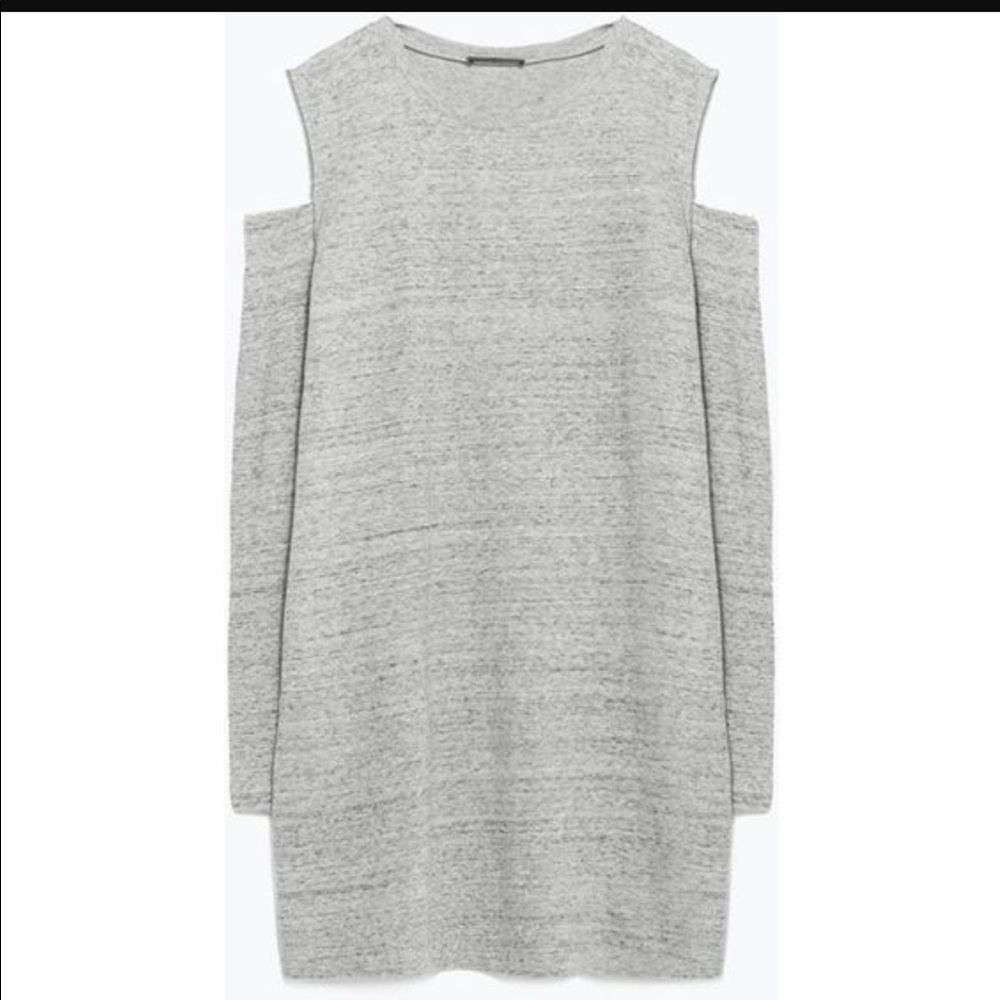 *Sold* Zara cold shoulder white/black dress. NWOT - Picture 1 of 7
