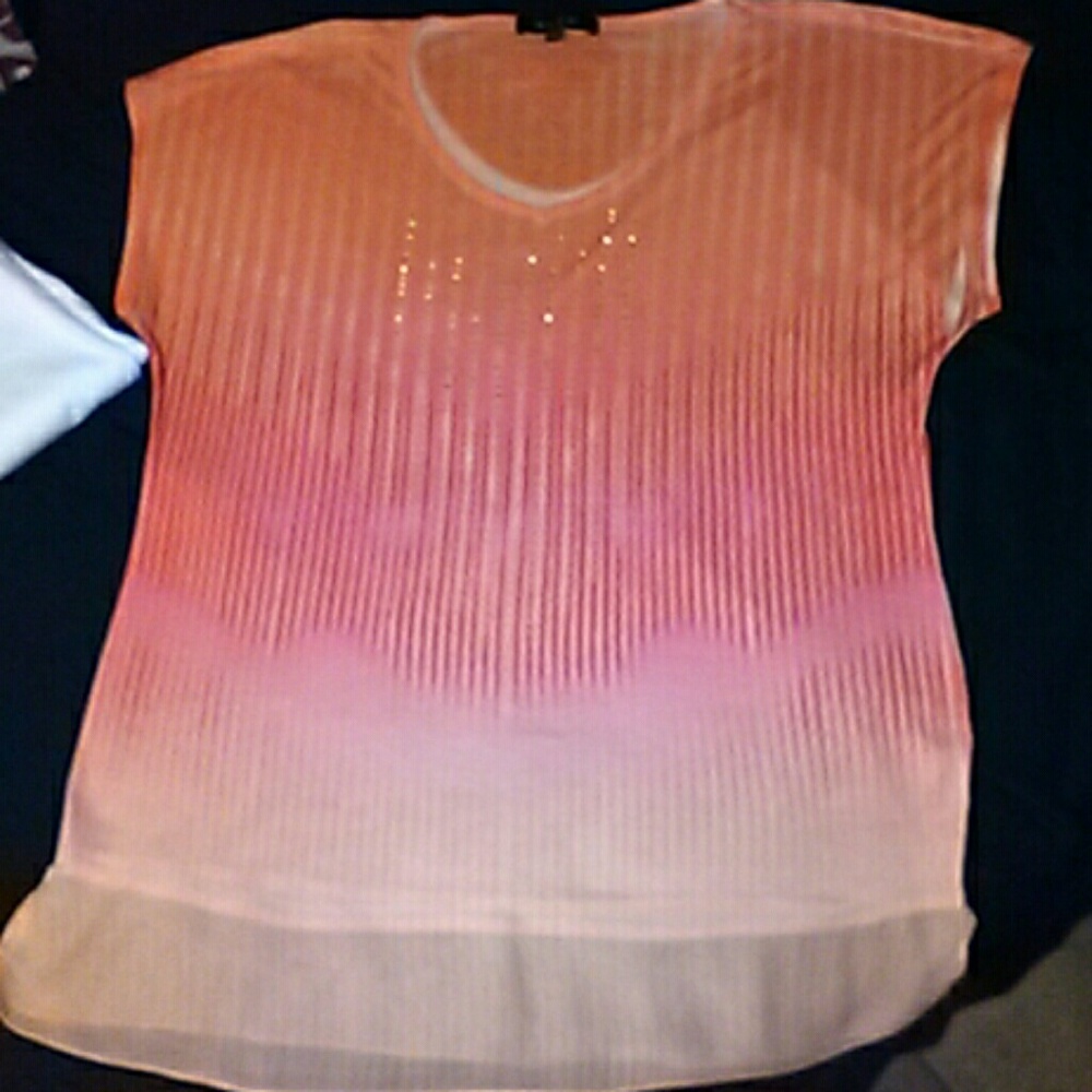 B.L.E.U. orange v-neck tunic