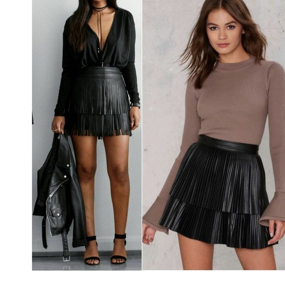 Nine West Dresses & Skirts - PLUS SIZE FUNK LEATHER NINE WEST MINI SKIRT