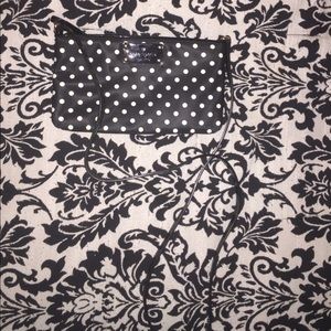 Black and white polka dot cross-body