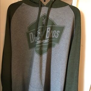 Never Worn Green/Grey Dutch Bros Pullover