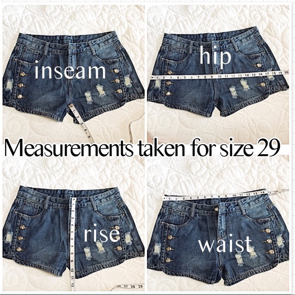 Distressed Button Denim Shorts - Picture 3 of 8