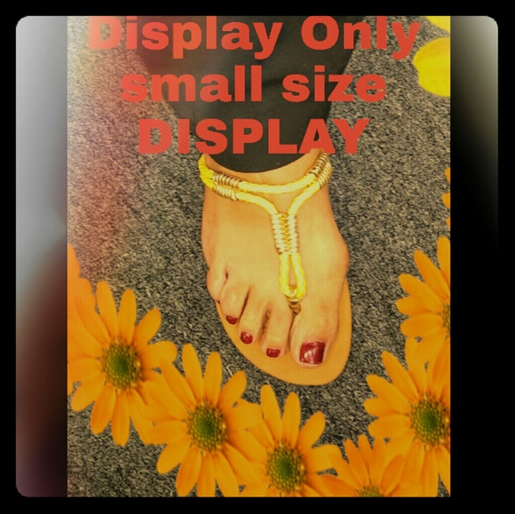 Slip On Yellow Color w Gold Embellishment Sandal - Picture 5 of 6