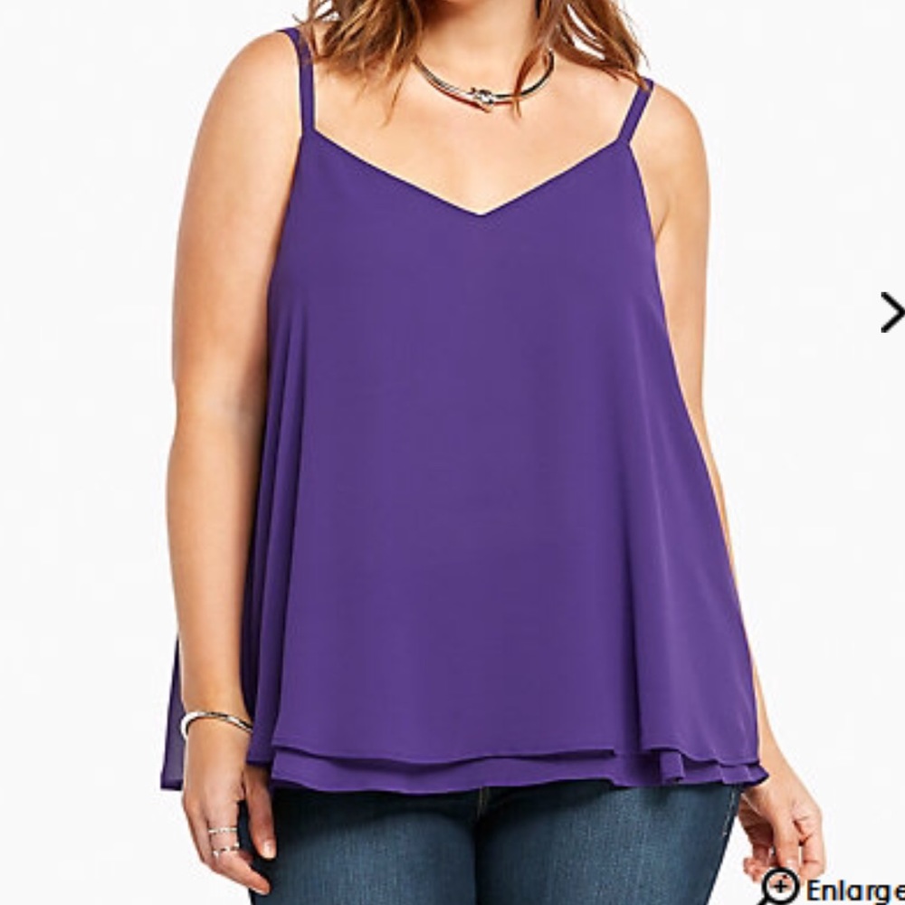 NWT TORRID Double Layered Chiffon Cami