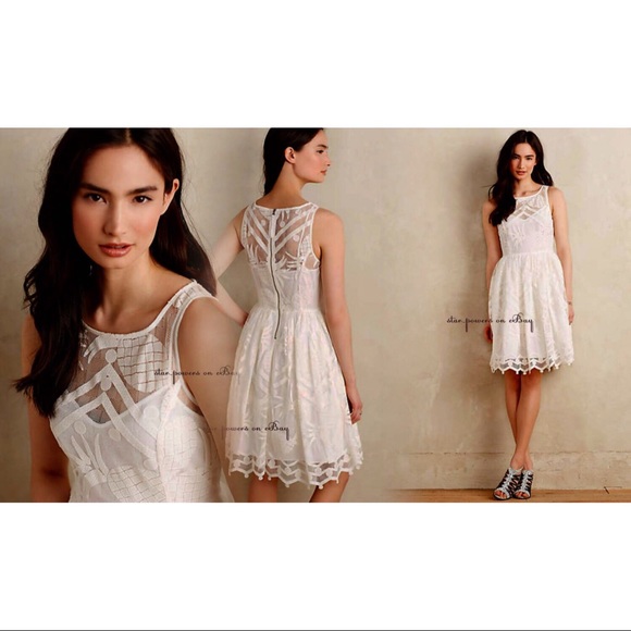Anthropologie Dresses & Skirts - Anthropologie Maeve White Pineapple Dress