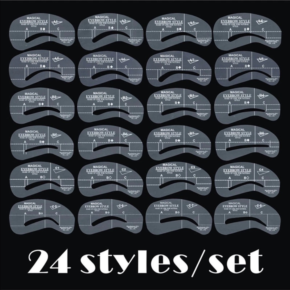 Eyebrow Stencil Template 24/Set - Picture 2 of 3