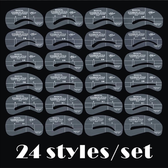Eyebrow Stencil Template 24/Set - Picture 2 of 3