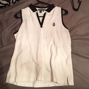 black & white sleeveless Ralph Lauren Tee