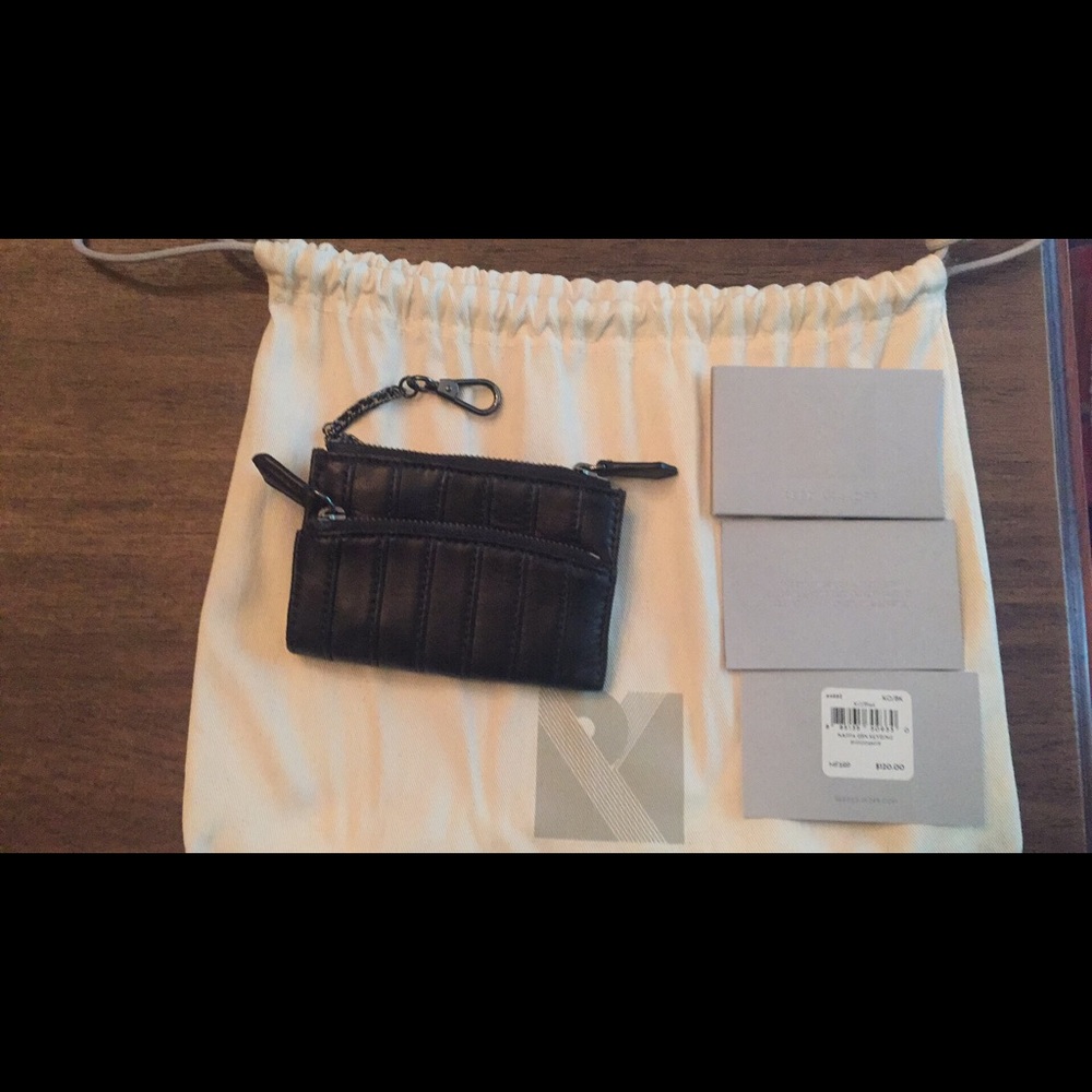 NEW Authentic Reed Krakoff Black Leather key ring