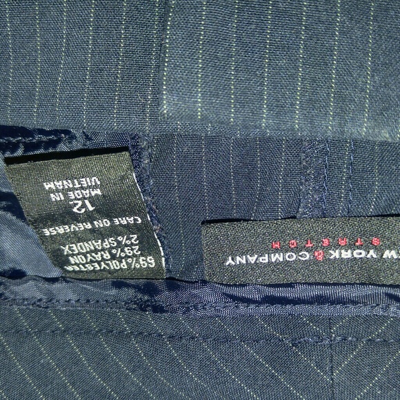 New York And Company Navy Pencil Skirt - Picture 3 of 3