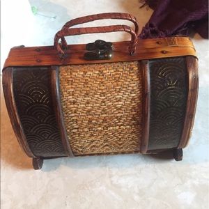 Wood box purse