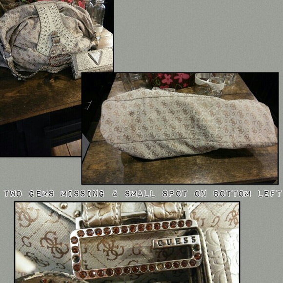 Guess Purse & wallet in a Pewter/Gold Color - Picture 7 of 7