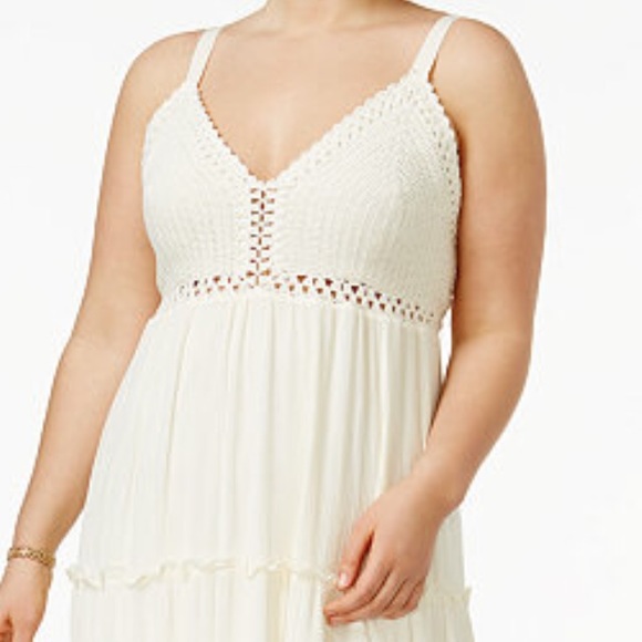 American Rag Dresses & Skirts - NEW American Rag Crochet maxi dress cream color 1X