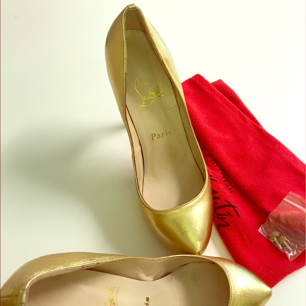 Gold Platform Christian Louboutin Pumps