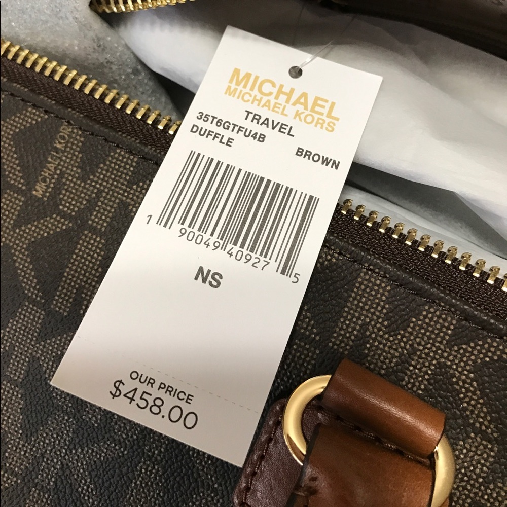 •🆕 Michael Kors Duffle Travel ExtraLarge Brown - Picture 4 of 5