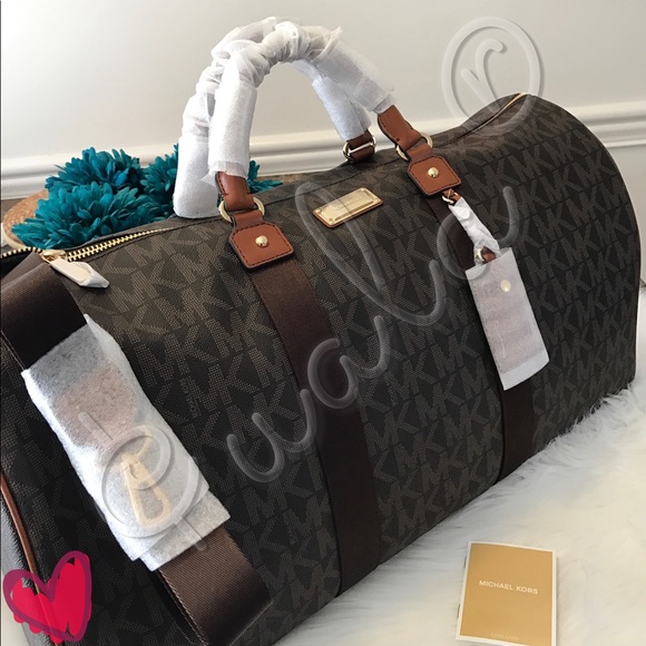 •🆕 Michael Kors Duffle Travel ExtraLarge Brown - Picture 2 of 5