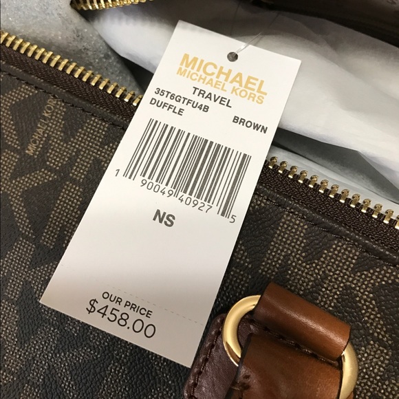 •🆕 Michael Kors Duffle Travel ExtraLarge Brown - Picture 4 of 5