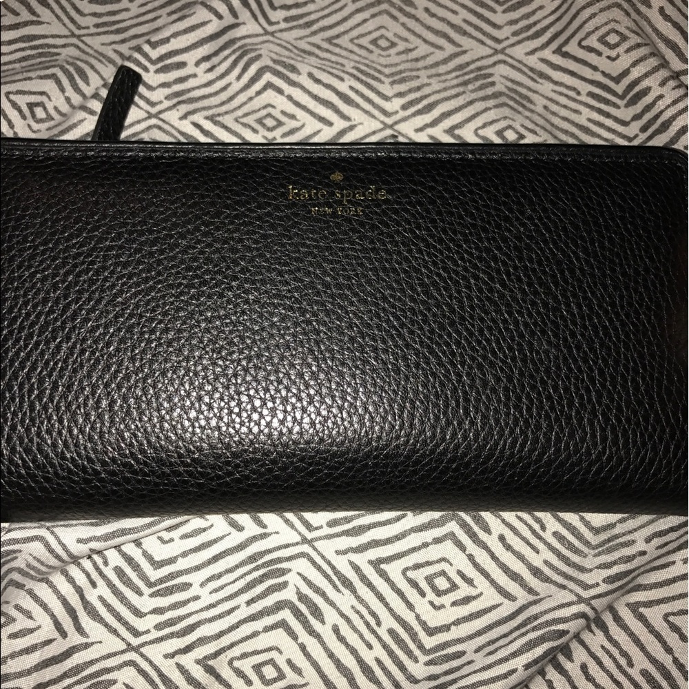 Kate Spade Large Stacy Black Mulberry wallet