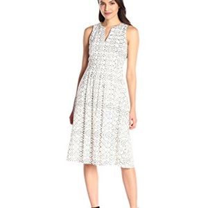 Ivanka Trump ,Ivory and Black A-line dress