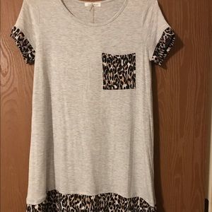 Soft Leopard Print HighLow Top/Dress