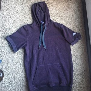 Adidas Purple short sleeve hoodie