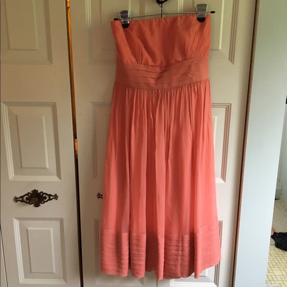 J.Crew Silk Chiffon Strapless Dress