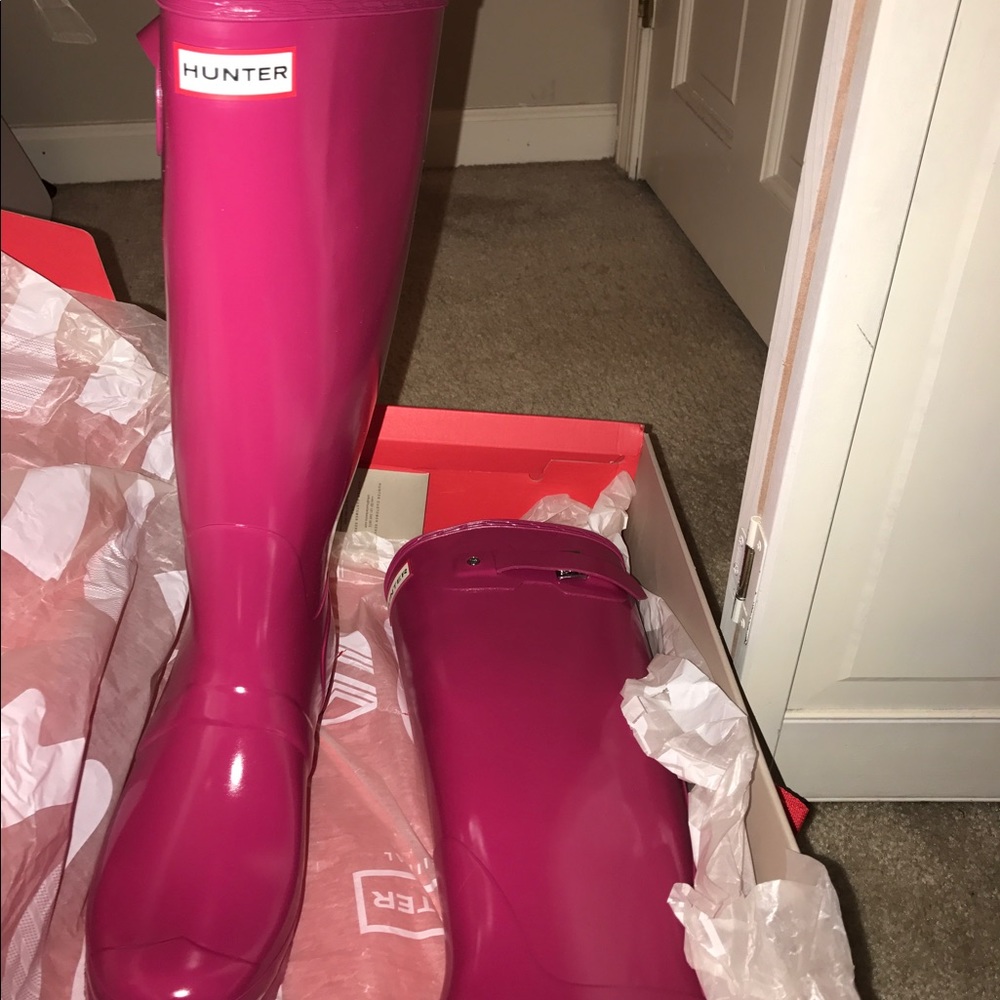 Pink Original Tall Gloss Women's Rain Boots