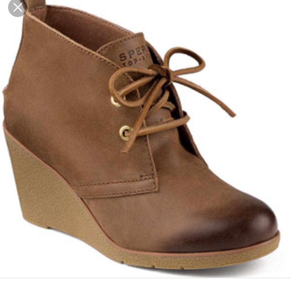 Sperry Harlow Leather Wedge Bootie