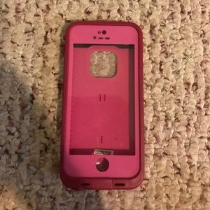 iPhone 5s pink life proof case