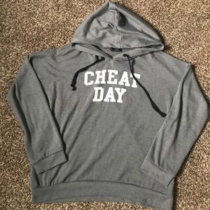 "Cheat Day" Soft Hooded Sweatshirt size Medium