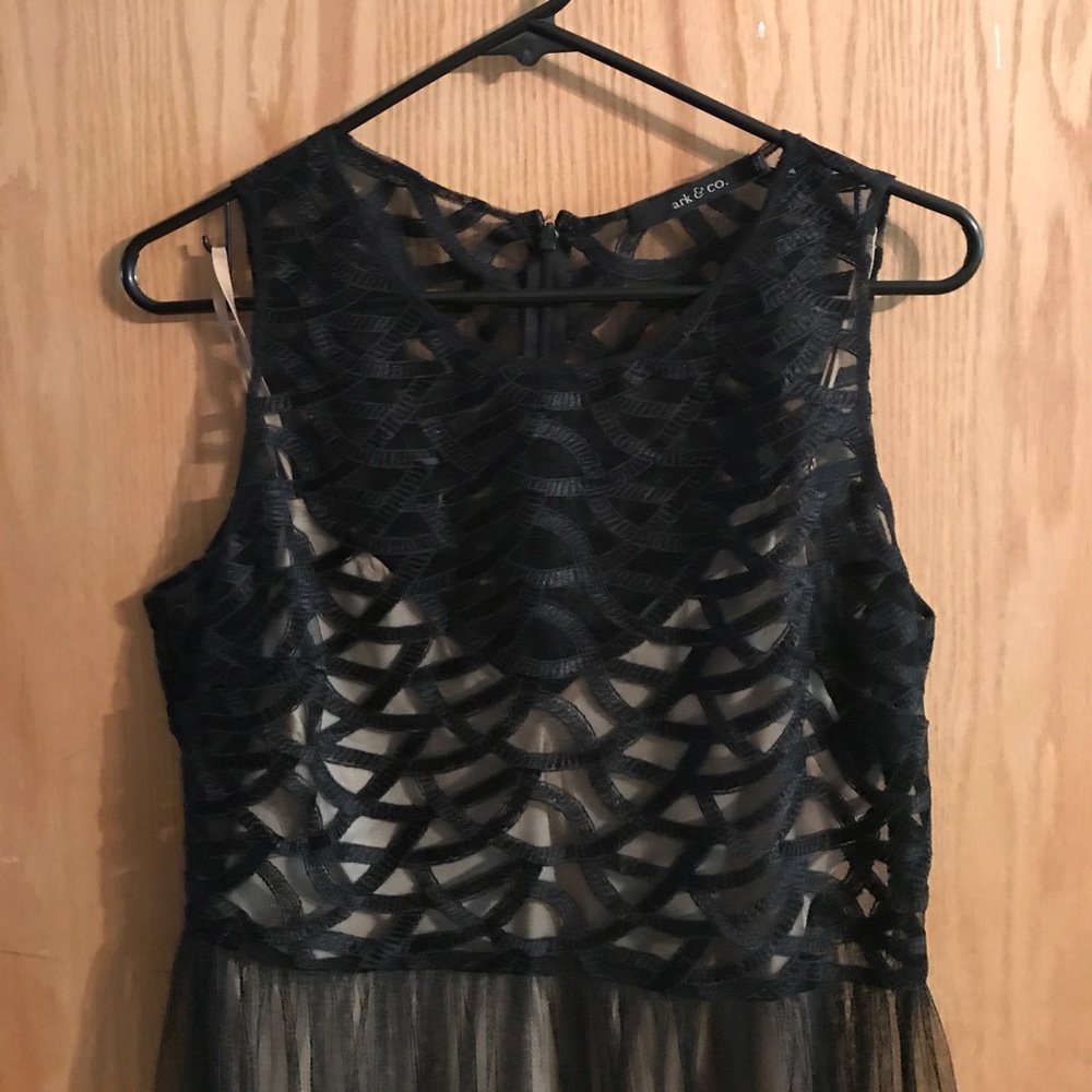 Black & Gold Sheer Dress
