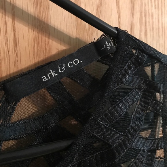 Black & Gold Sheer Dress - Picture 4 of 7