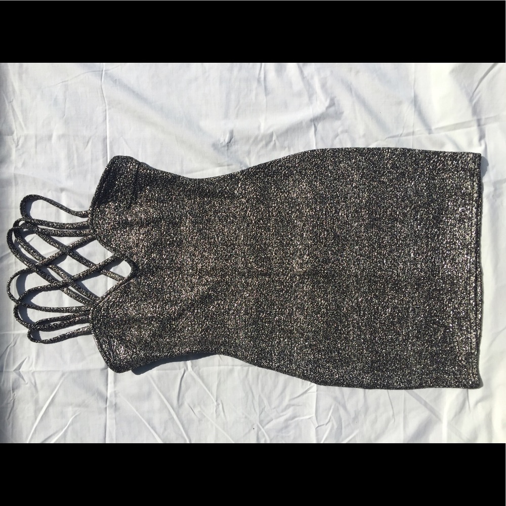 Metallic TOBI bodycon dress