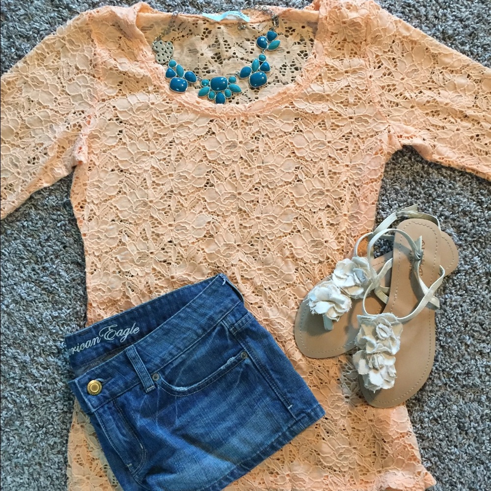 Maurices floral lace top!  Beautiful!  Size large!