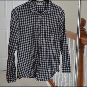 Button-up Gingham blouse