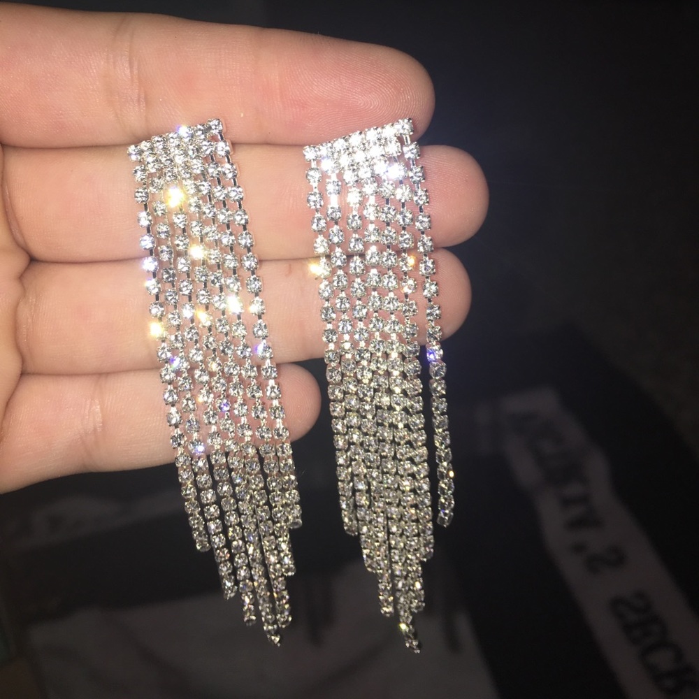 Long Diamond Earrings