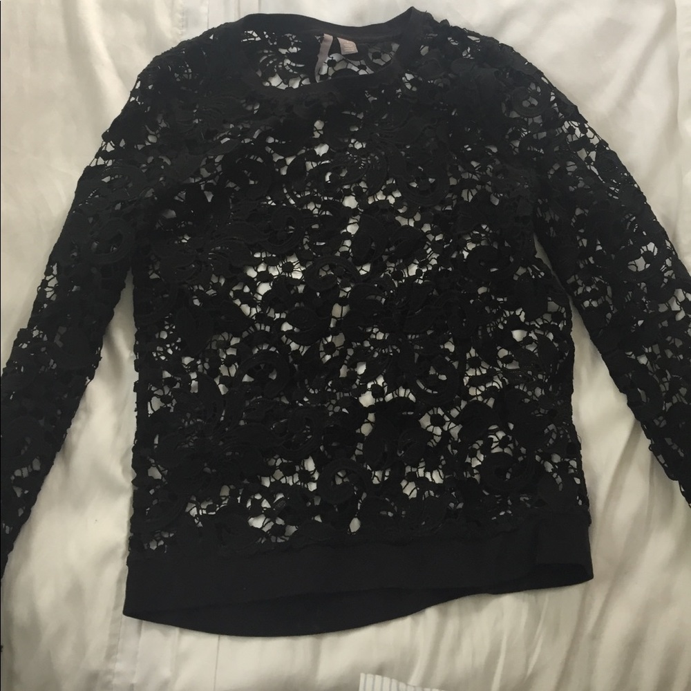 See through crochet sweater