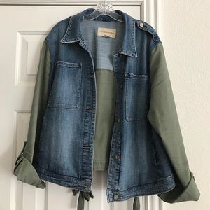 Pilcro Denim/Army green Jacket from Anthropologie