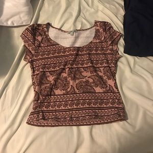 Charlotte Russe printed crop top