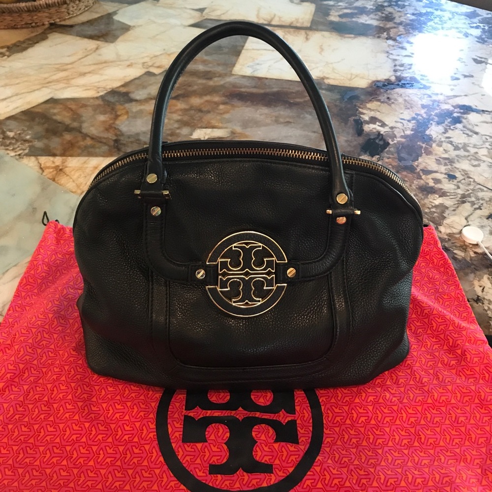 Tory Burch Purse - Black with dust ruffle bag