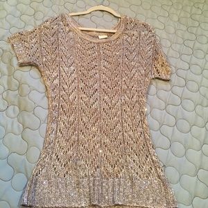 Sparkly crochet top by Day Trip.