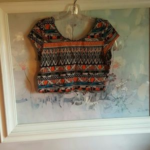 Tribal Pattern Crop Top