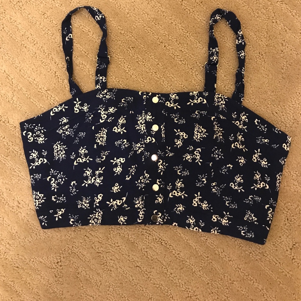 Forever 21 floral crop top