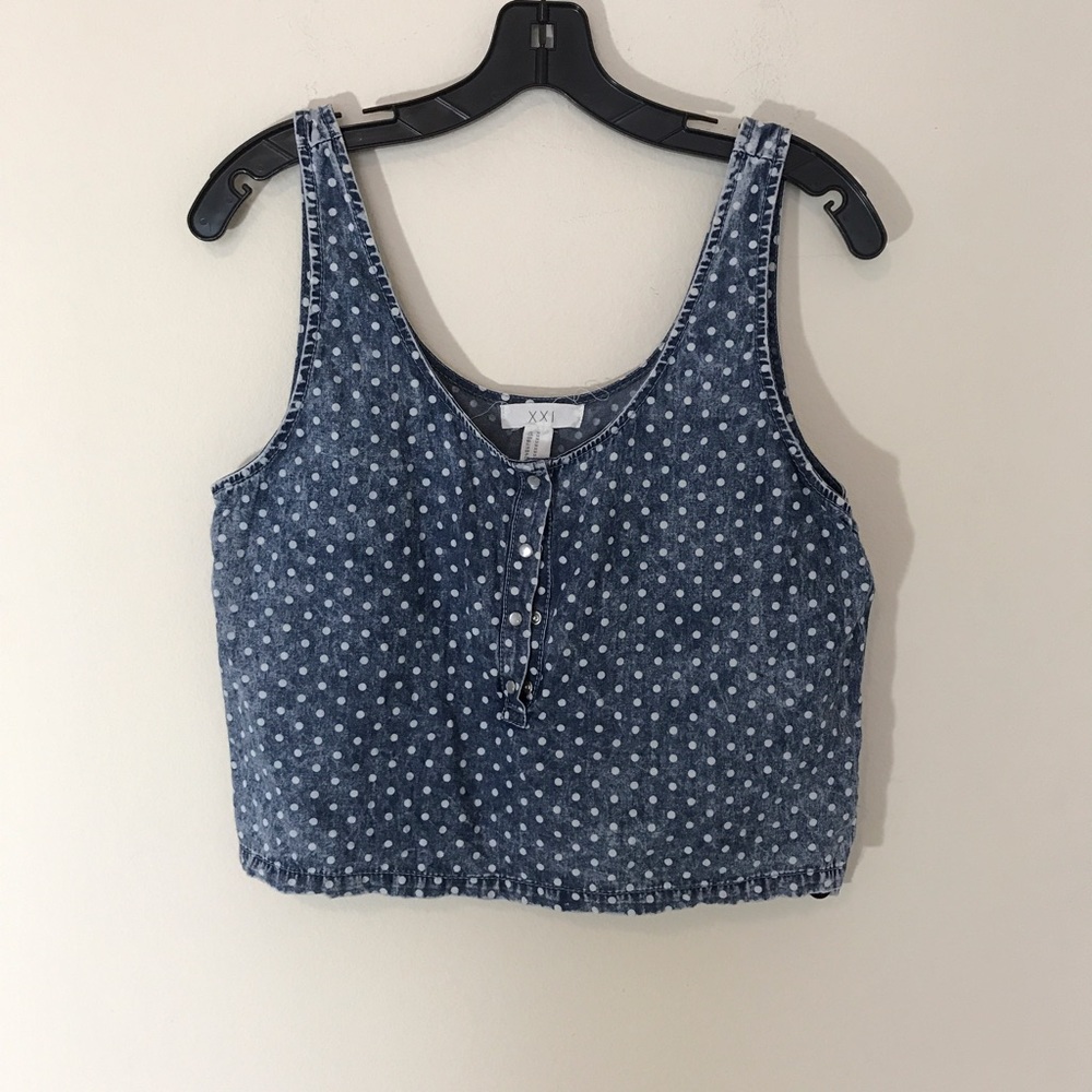 Forever 21 acid wash crop