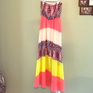 Colorful maxi dress nwt