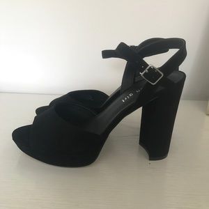 Black platform heels